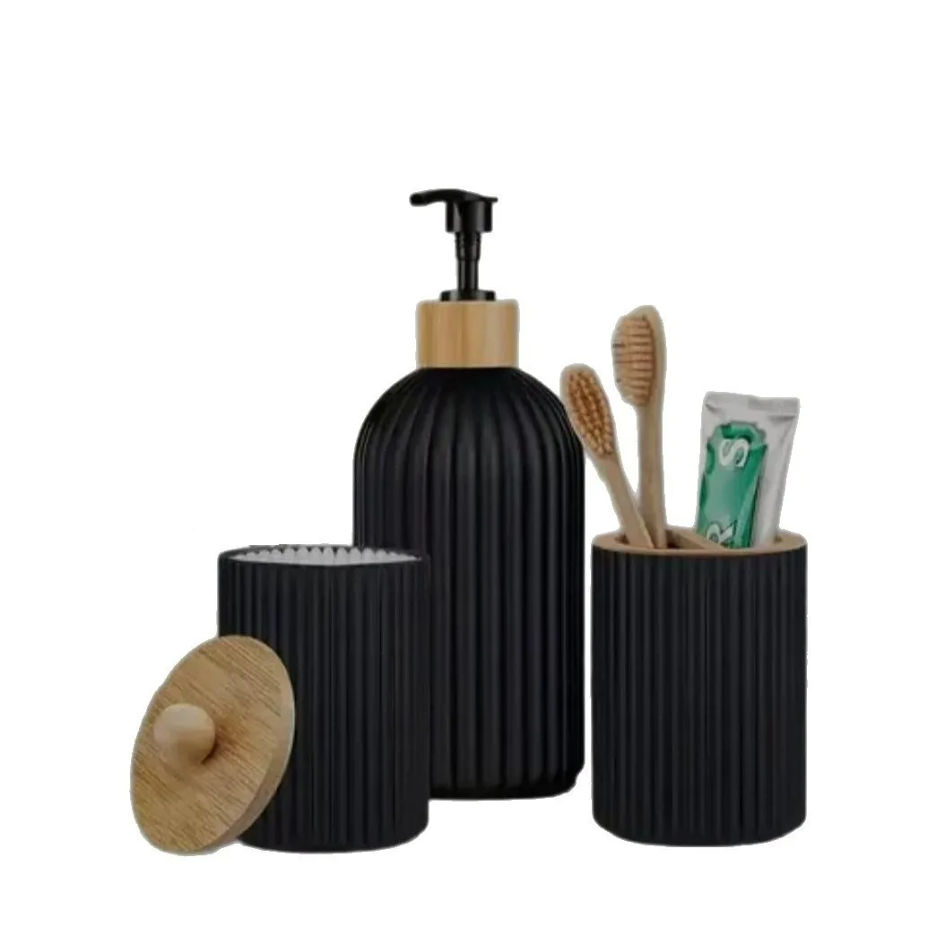 Trendy Bathroom Glass Toiletries Set: Large-Capacity Hand Soap Bottle and Hotel Bathroom Travel-Size Set image 6