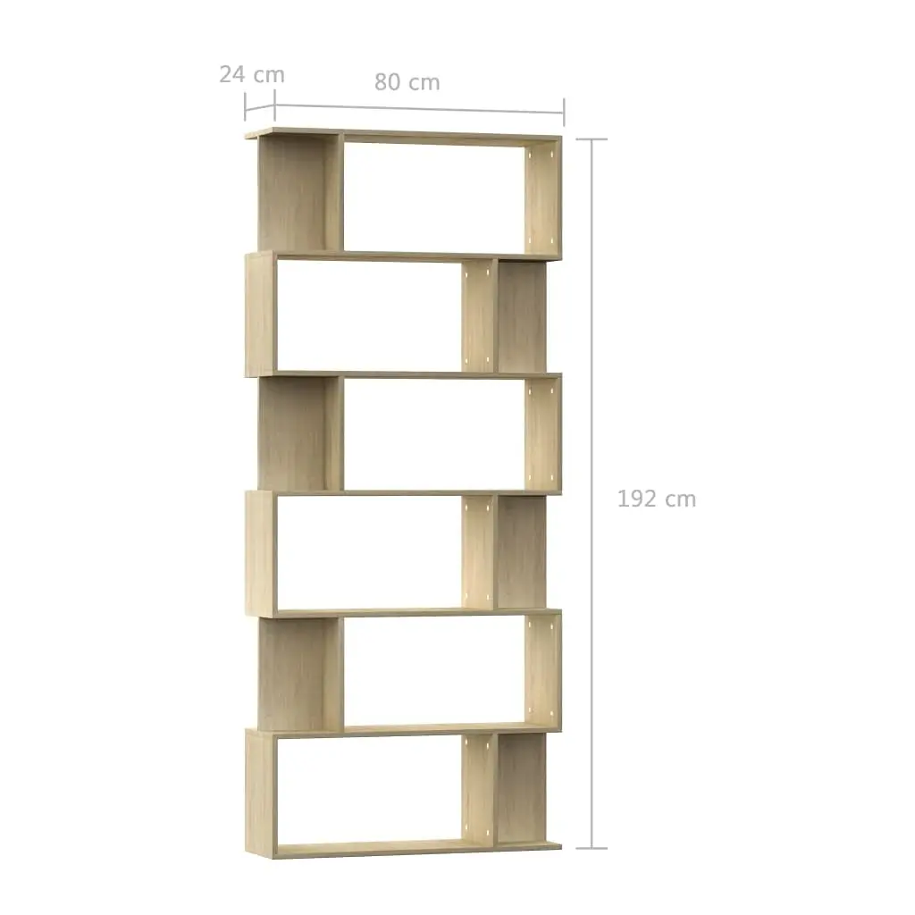 Modern Bookshelf Rack Room Divider Living Room Office Bedroom Storage Cabinet 31.5x9.4x75.6