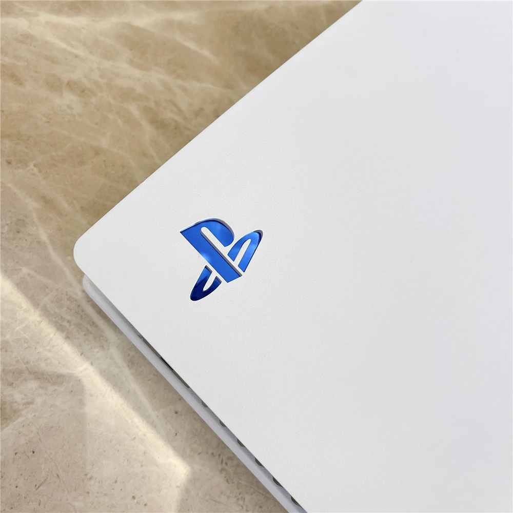10pcs/lot PS5 logo skin sticker Glossy Vinyl Decal for PS5 disk digital version console Logo Underlay Sticker