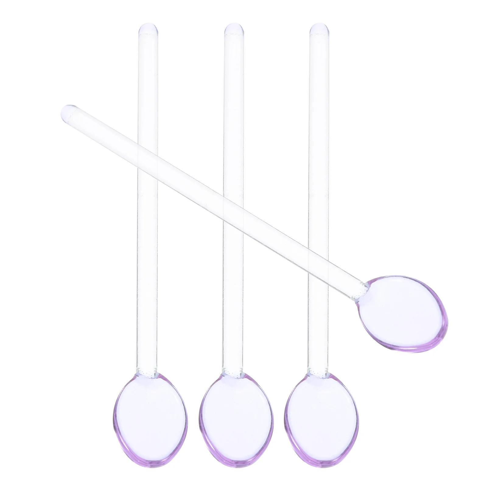 

4Pcs Heat Resistant Glass Mixing Spoons Lightweight Kitchen Spoon for Coffee Tea Cocktail Milk Juice Bar Use