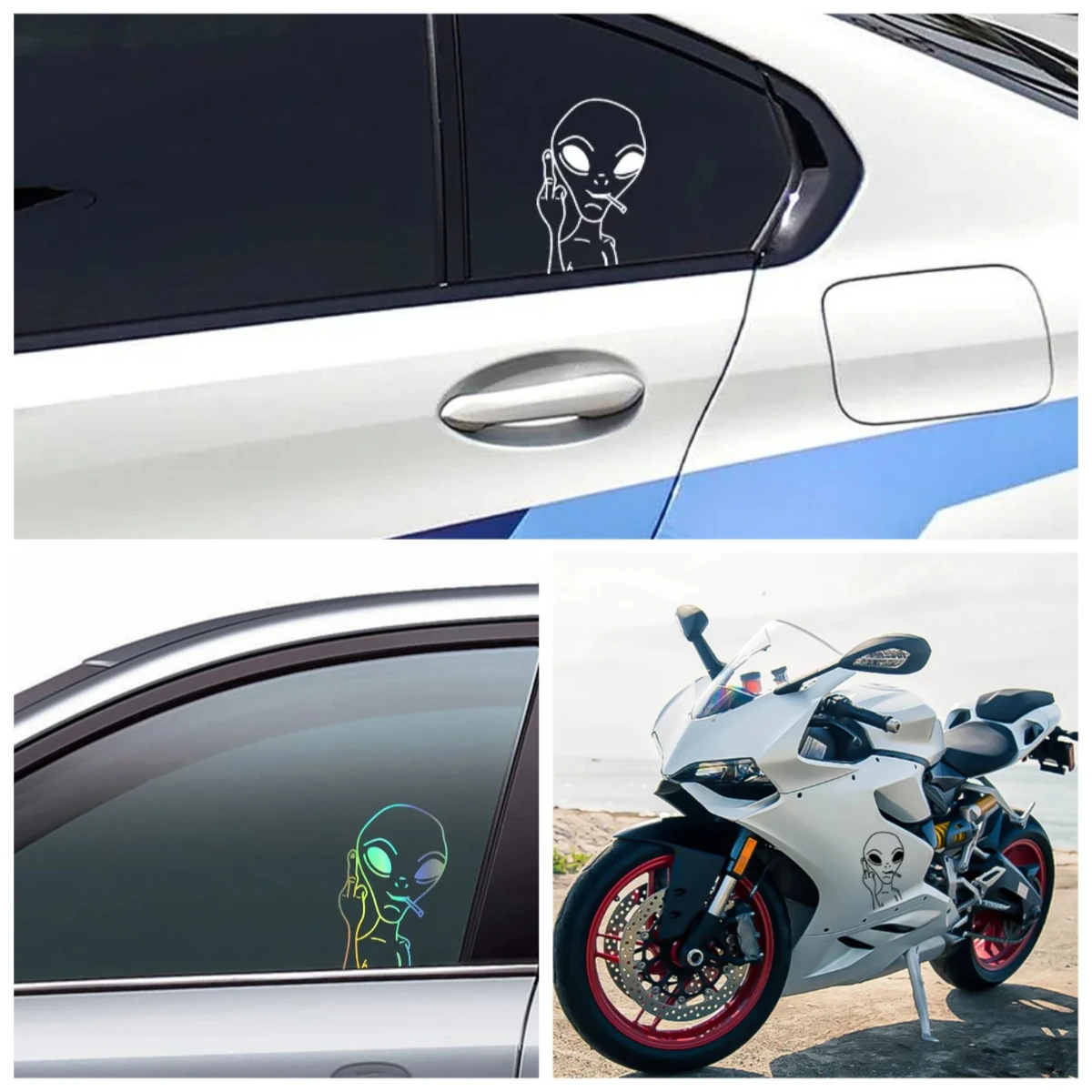 

Funny Personalized Fashion Alien Personality Ufo Car Sticker Vinyl Decal Car Windows Decor