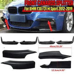 Pair Fog Light Lamp Eyebrow Frame Cover For BMW F30 F31 F35 M Sport 2012-2019 Car Front Bumper Lip Splitter Canards Spoiler