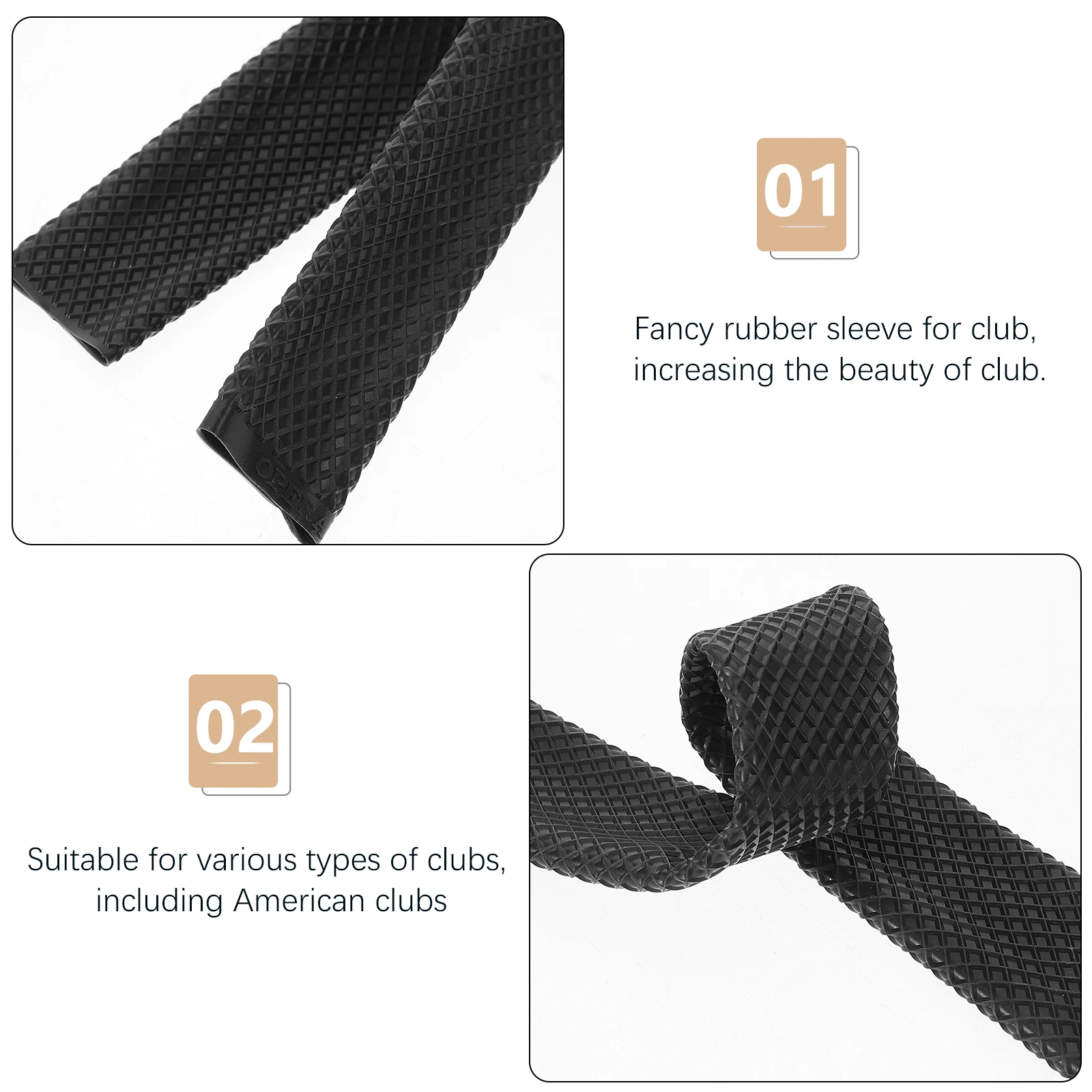 

Silicone Cover Club Grips Cues Black Rubber Grip Anti Slip Sleeve Protective Golf Grips Clubs Covers Putter