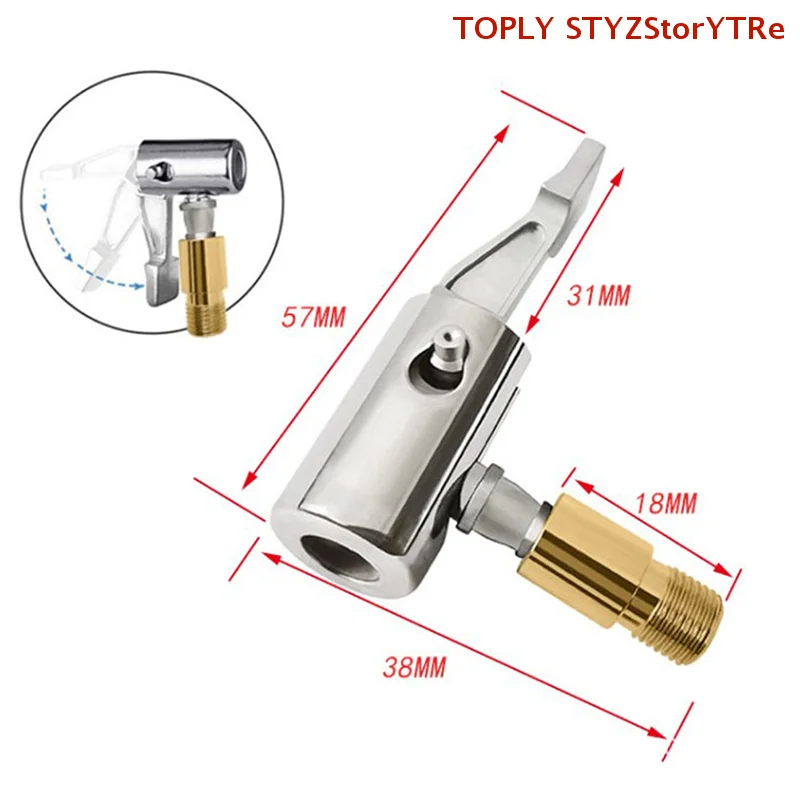 1PC Portable Tire Nozzle Clamp Inflatable Pump Connector Car Tire Air Chuck Inflator Compressor Can Be Deflated Valve Adapter