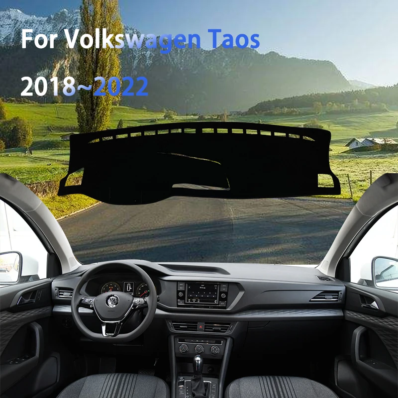 For Volkswagen Taos 2018 2019 2020 2021 2022 Car Dashboard Cover Dustproof Sun-shading Protector PadInterior Mouldings Sticker