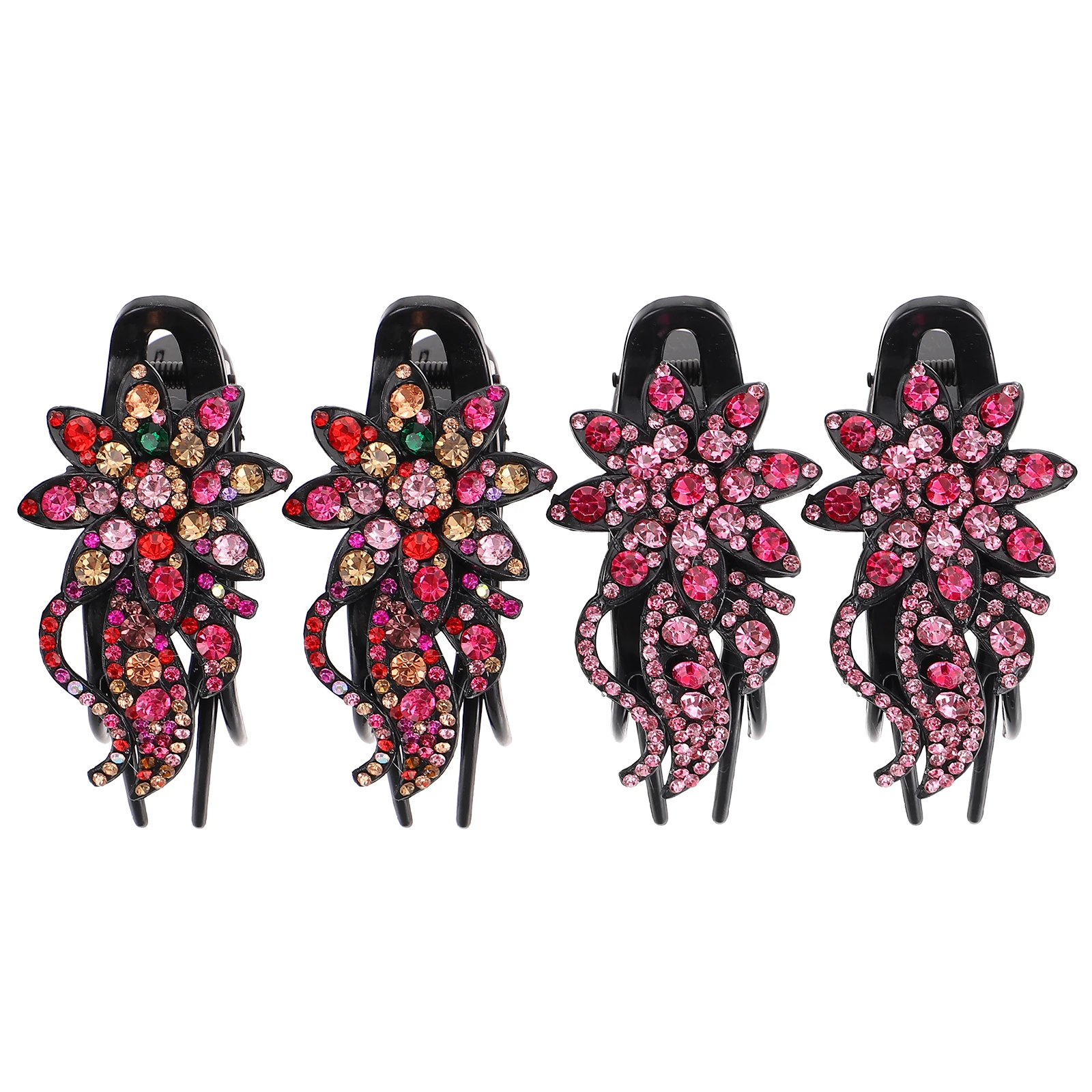 

4Pcs Duckbill Hair Clips Elegant Claw Plastic Barrettes NonSlip DamageFree Styling For Parties Celebrations Banquets Daily Wear