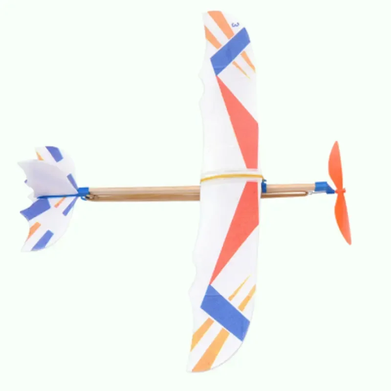 Rubber Bands Power Planes Hand Launch Throwing Foam Inertial Glider Aircraft Outdoor Assembly Toys for Child Kids Birthday Gifts