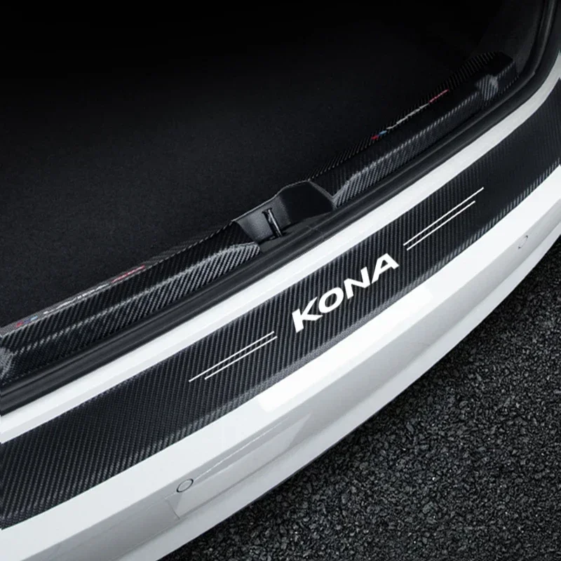 Auto-Styling-Klebefolie für den hinteren Kofferraum-Einstieg, kratzfest, wasserdicht, für Hyundai KONA, Auto-Schwellenabdeckung, Zubehör – Detail 5