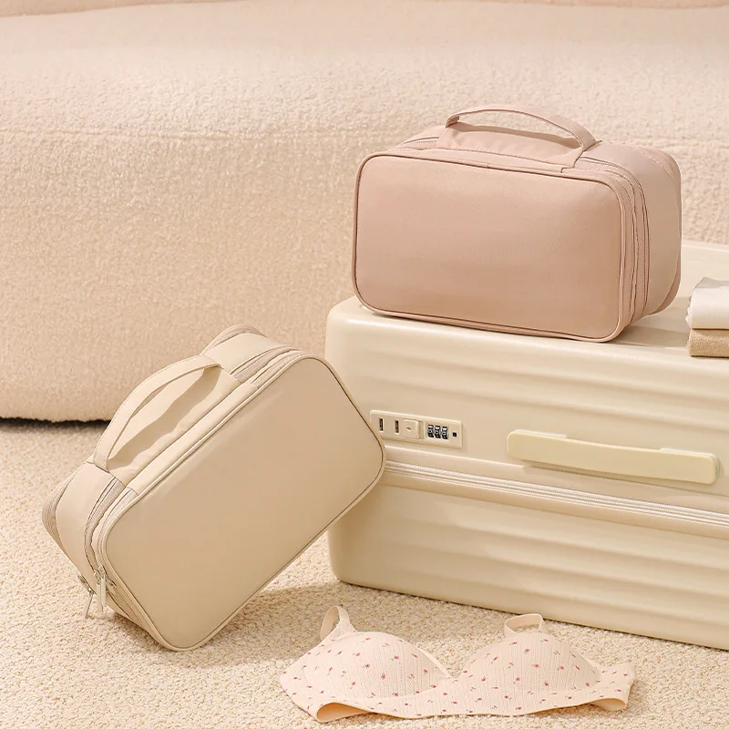 Thick Oxford bra underwear storage convenient large capacity partition travel socks storage handbag