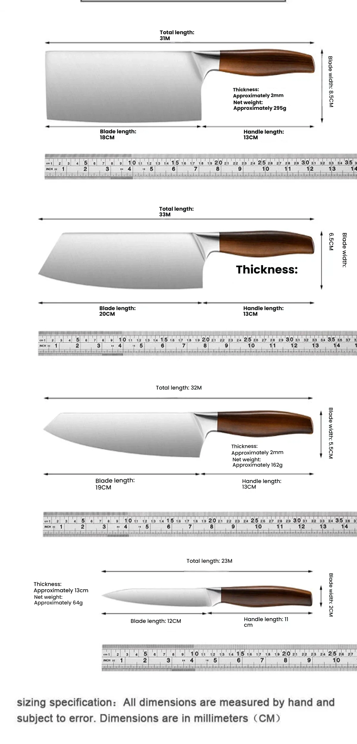 Japanese Chef Knife Set - 6-Piece 6