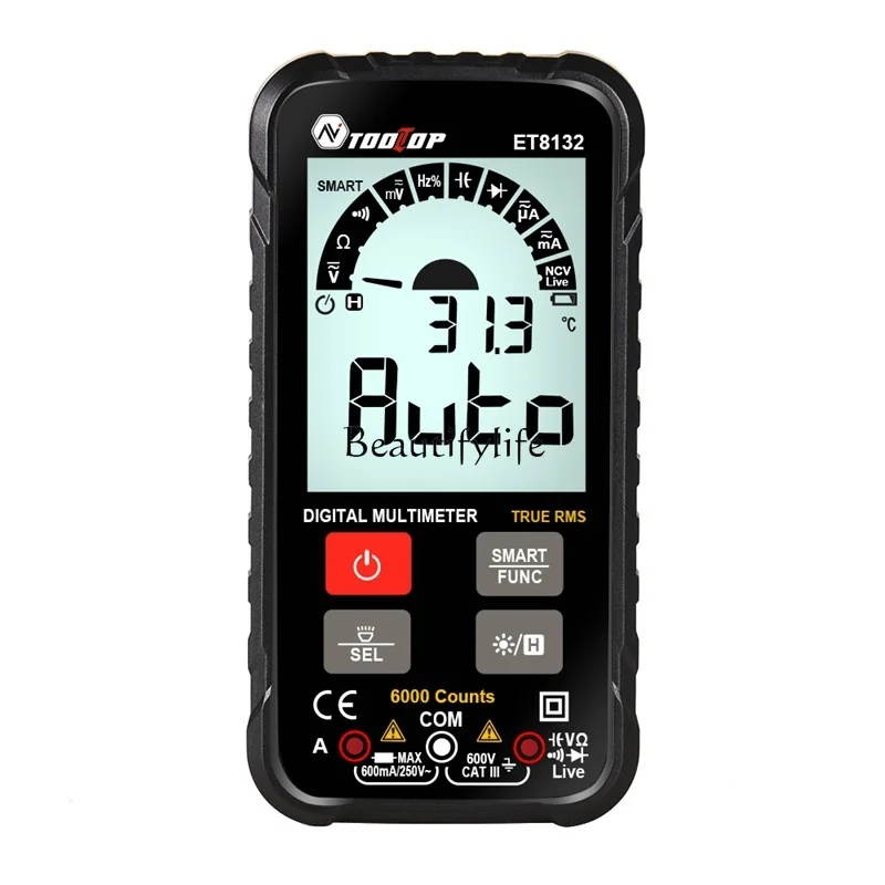 

*Foreign trade ET8132 button-type large-screen smart multimeter automatically recognizes numbers