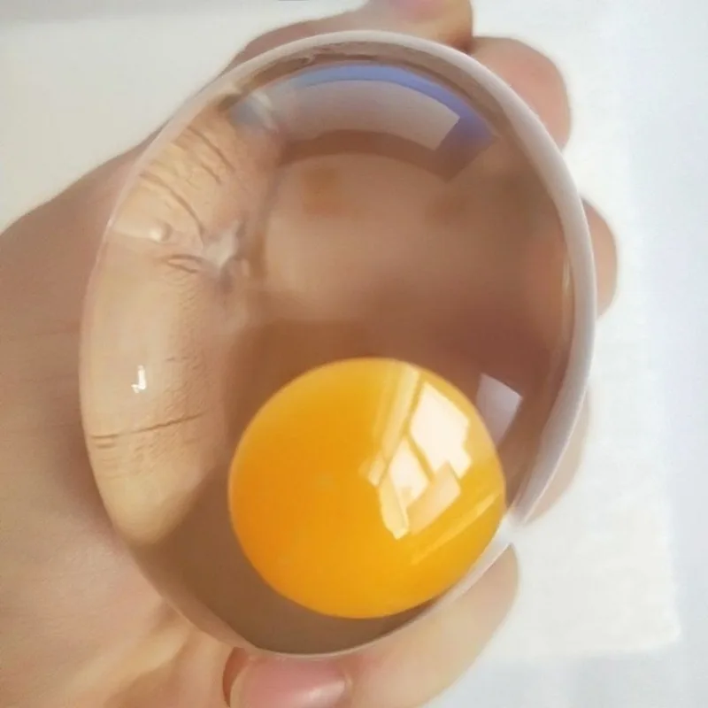 Divertido exprimidor de huevos transparente antiestrés, Bola de yema de huevo, juguetes para aliviar el estrés, regalos para niños