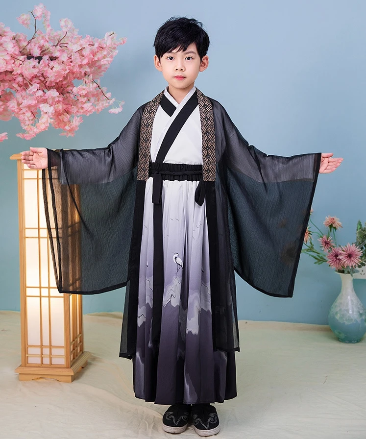 

Kids New Year Clothes Ancient Bookboy Student Dress Boy Party Perform Photography Robe Traditional Costume Chinese School Clothe