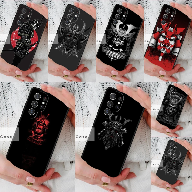 Samurai Japanese Warrior Helmet Phone Cover Case for Samsung Galaxy S26 Ultra S20 FE Note 10 S24 S23 S21 S25 Plus S22