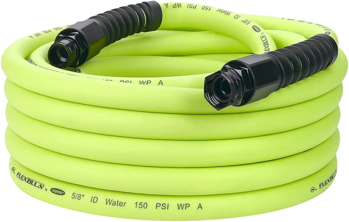 

Pro Water Hose with Reusable Fittings 5/8 in. x 50 ft. Heavy Duty, Lightweight Drinking Water Safe ZillaGreen