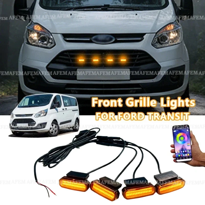 FOR FORD TRANSIT LED Front Grille Light /Driving/Position Lights Car Daytime Running Light Wheel Eyeb Car LED Signal Lamps