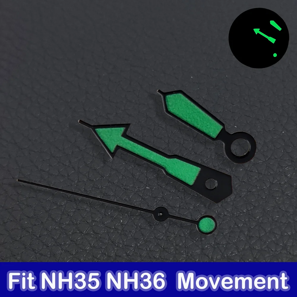 NH35 NH36 hands watch pointer  pointer green super luminous suitable for NH35 NH36 movement  Watch accessories Parts