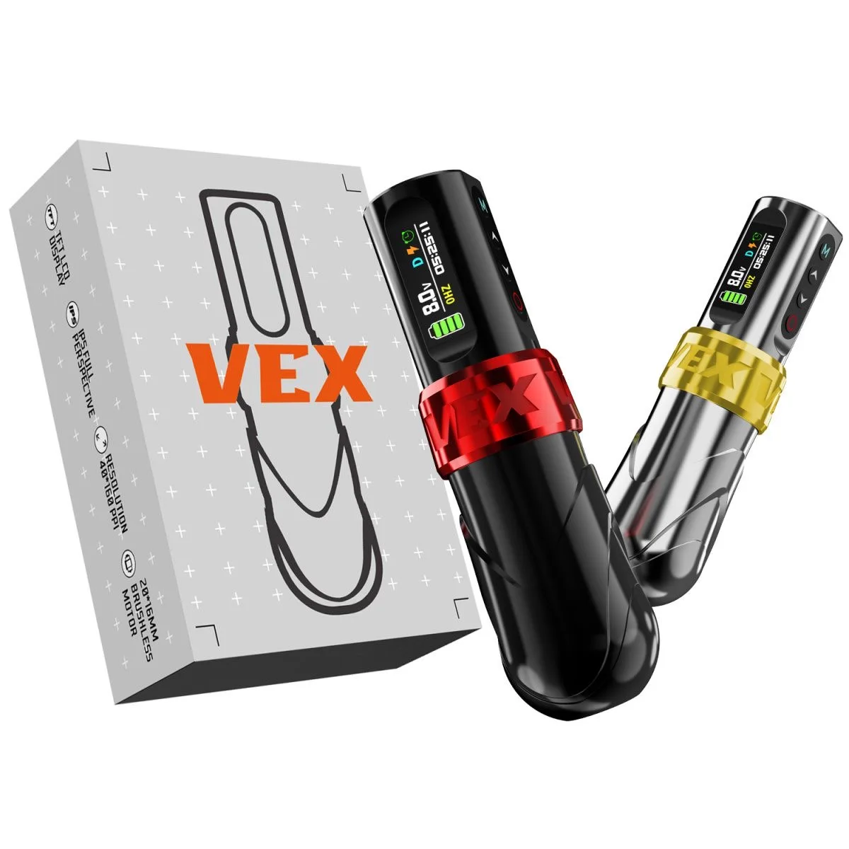 

POPEIRONS Wireless Tattoo Pen VEX Direct Drive Structure Wireless Tattoo Machine Rechargeable Dual Battery Wireless Tattoo Pen