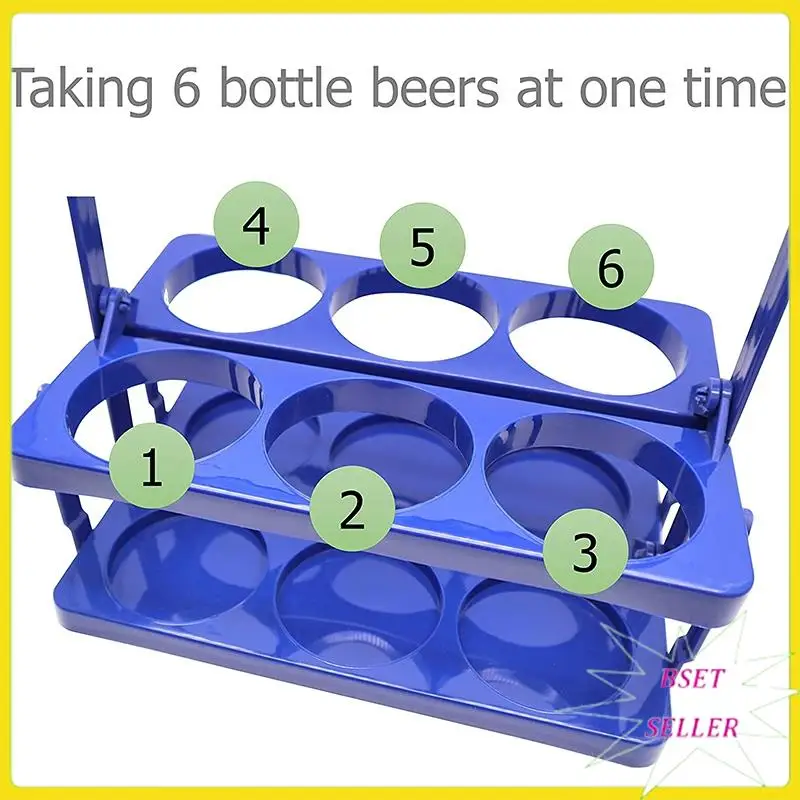 

A010 Foldable Beer Bottle Carrier For Outdoor BBQ , Safe, Taking 6 Bottles