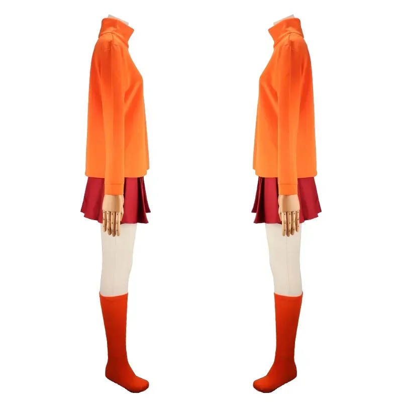 FC6 أنيمي فيلما موحدة تأثيري حلي برتقالية تنورة قصيرة المرأة موحدة الجوارب البرتقالية أعلى تنورة حفلة الهالوين كرنفال @ FC8!