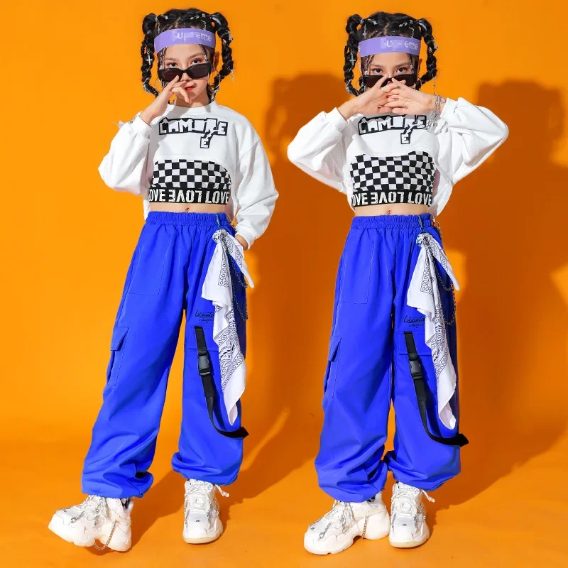 Jazz-Hip-Hop-Tanzset für Mädchen, Streetdance-Kostüm für Kinder, Performance-Outfit für Model-Runway-Bühnenshows – Detail 12