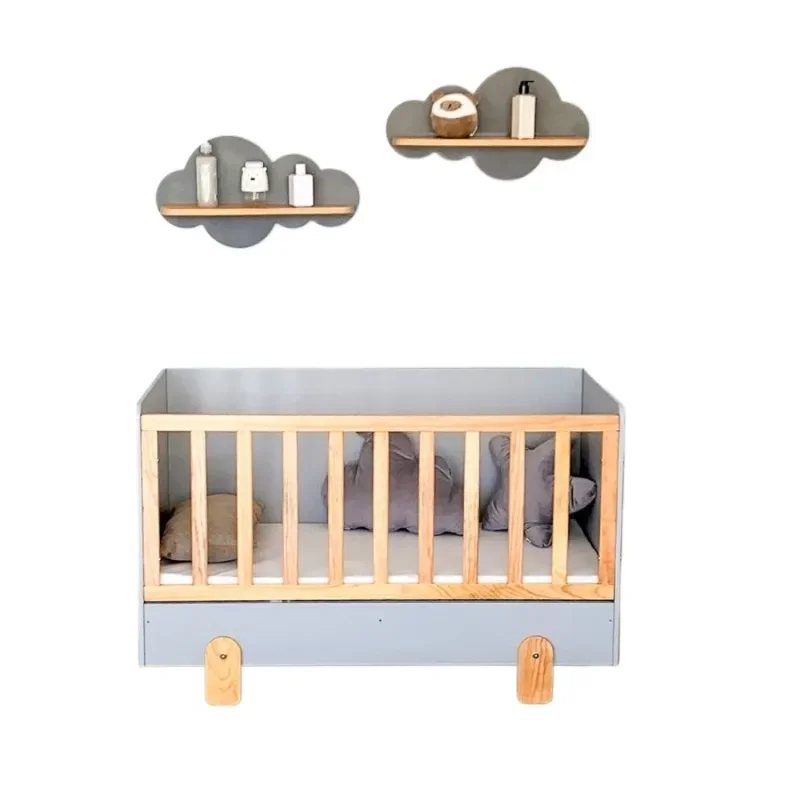 

Modern natural oak convertible crib