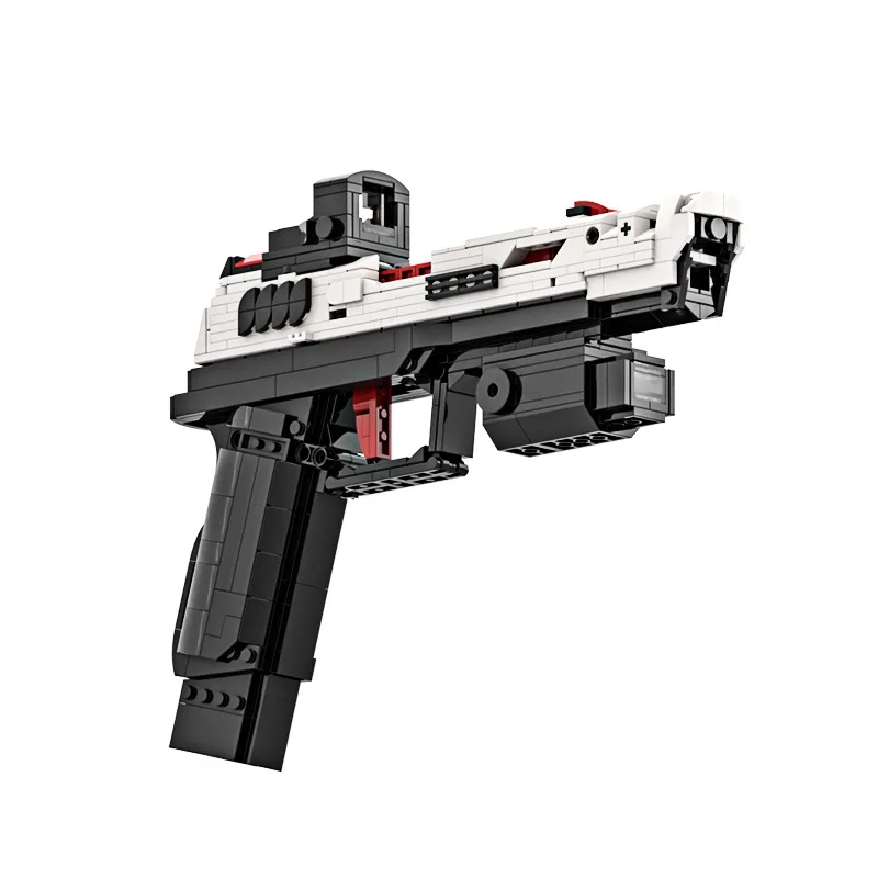 Moc-Advanced Moc Building Block Gun P20 Toy, Shootable Splicing Brick, Adult Edition, Black Tecnologia, Puzzle, Hobby Toy