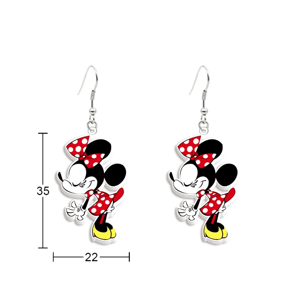 Disney Mickey anting desain lucu, anting desain lucu, Dekorasi Aksesori Perhiasan hadiah pesta ulang tahun anak perempuan