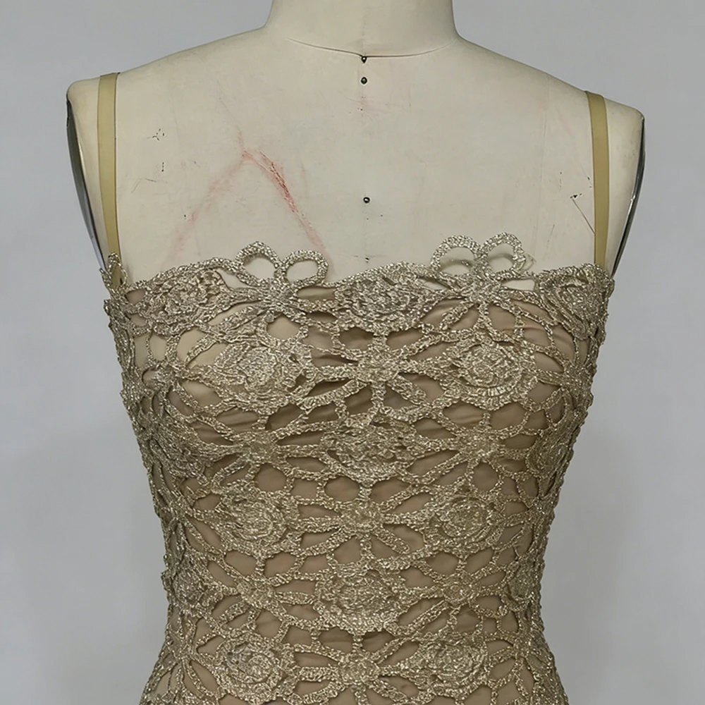 2025 Herfst Nieuwe Stijl Elegante Retro Stijl Geborduurde Bloem Splicing Taille Afslanken Hoge Taille Hemdje Jurk