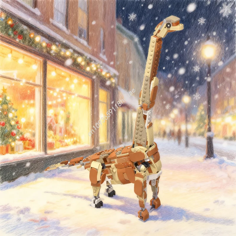 

477 деталей MOC Giraffatitan Creator 3 в 1: конструктор, развивающая игрушка, идея для подарка на Рождество и день рождения