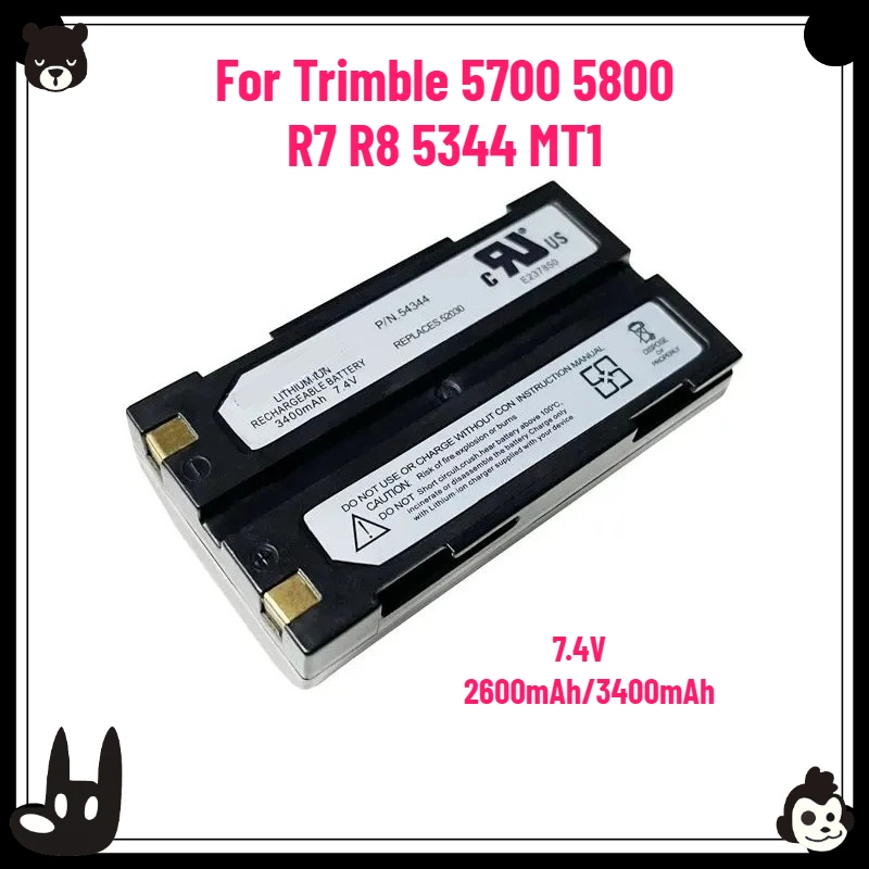 

2PCS/4PCS 2600mAh/3400mAh 7.4V Battery 54344 for Trimble 5700 5800 R7 R8 5344 MT1