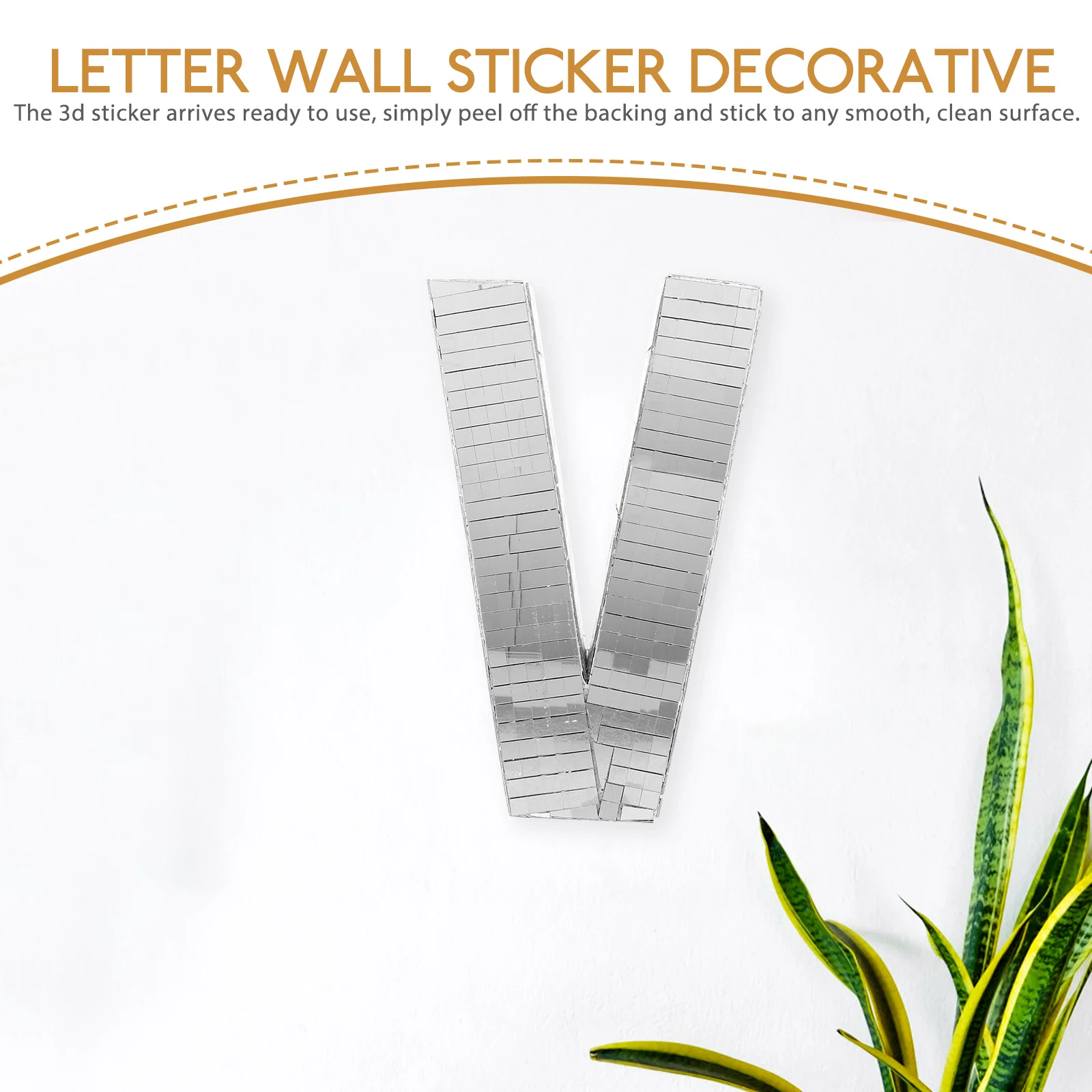 

Mirror Alphabet Stickers for Wall 3D Design Reflects Light Enchanting Atmosphere Removable Self Adhesive Suitable for Bedrooms