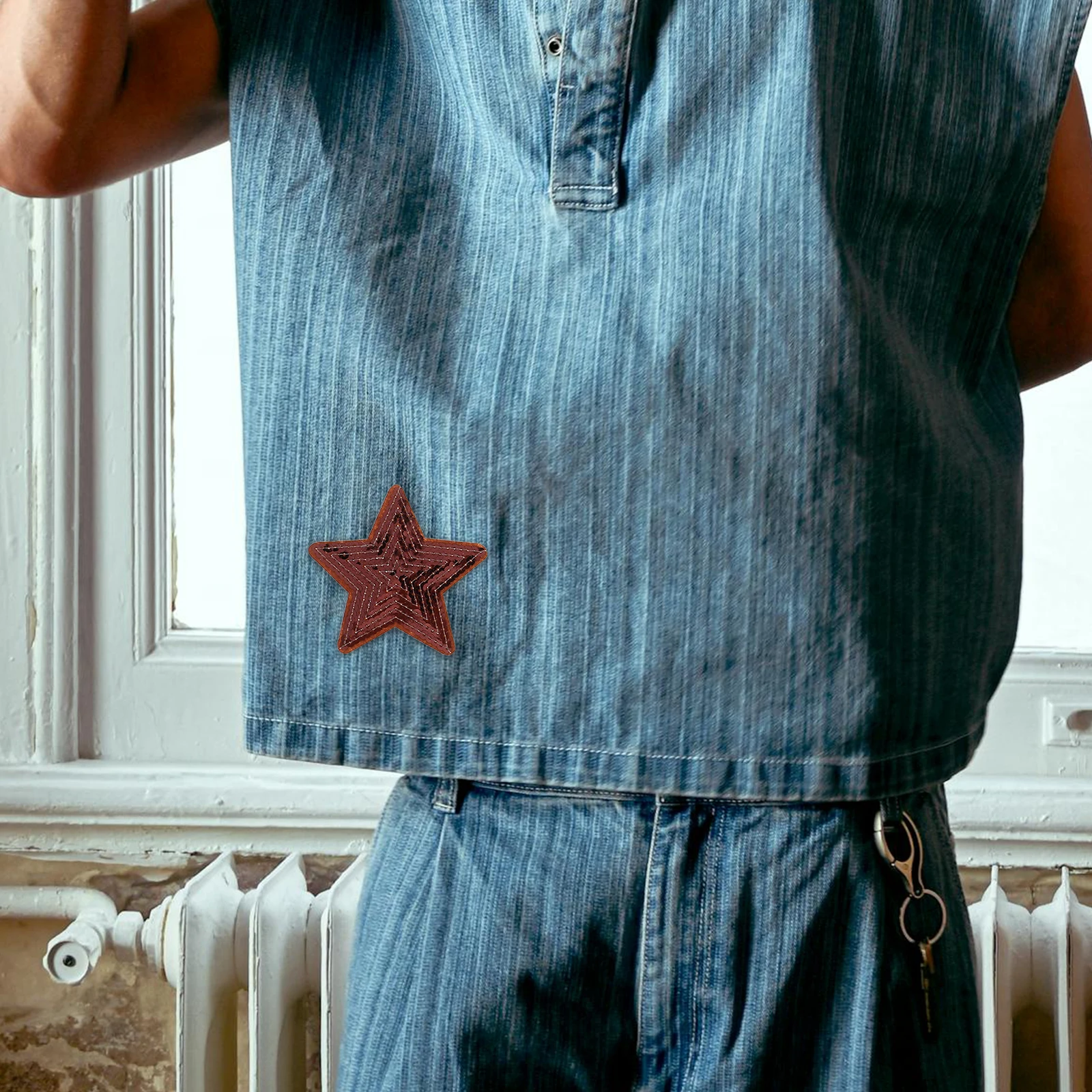 

16 Pcs Pointed Star Sequin Patch Embroidery Metallic Embroidered Patch Metallic Jean Hat Iron On Sew Patches for Crafts
