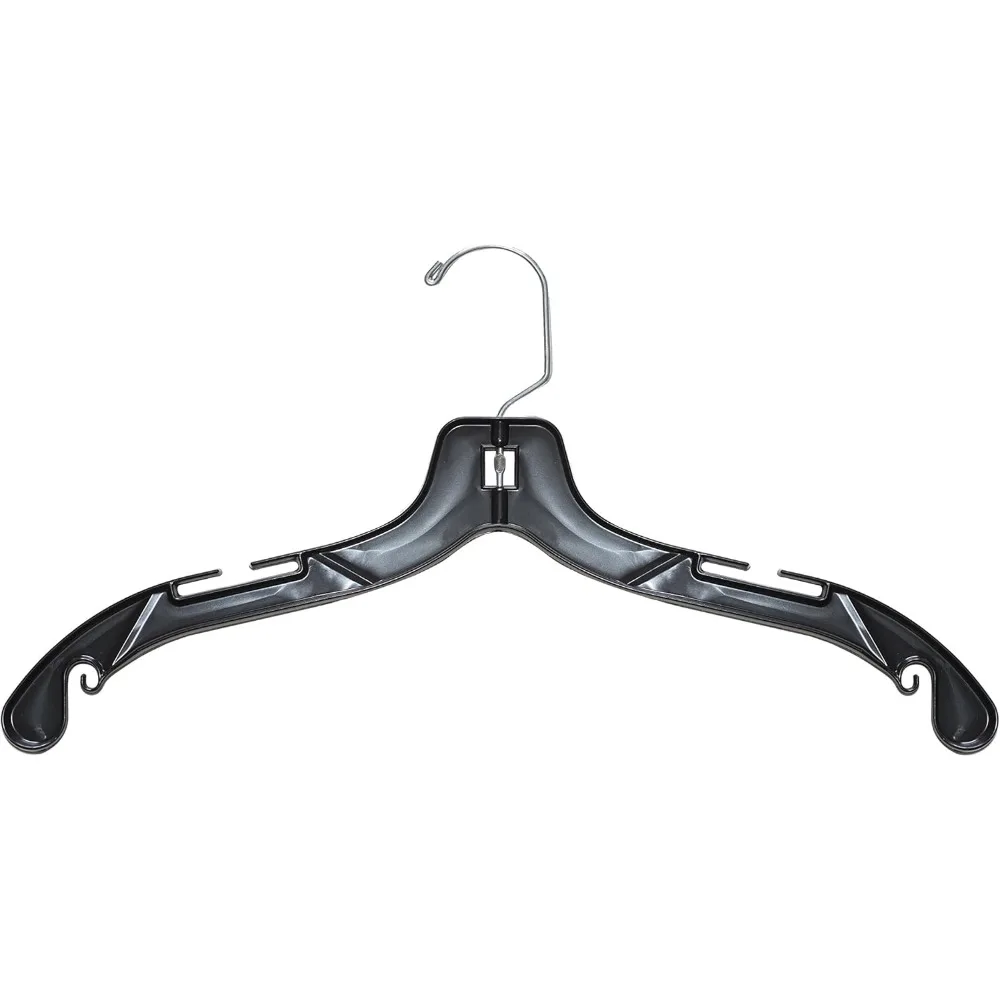 Plastic Shirt/hanger, Chrome Swivel Hook, Medium Weight, 17