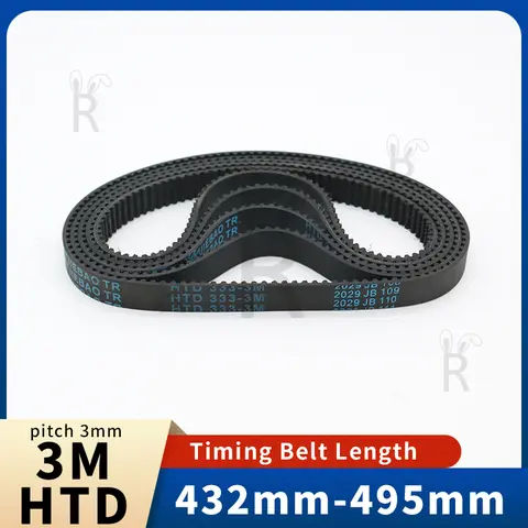 HTD3M Tming Belt Length  432 435 438 441 444 447 450 453 456 459 462 465 468 471 474 477 480 483 486 489 492 495 3M HTD 3M Belt