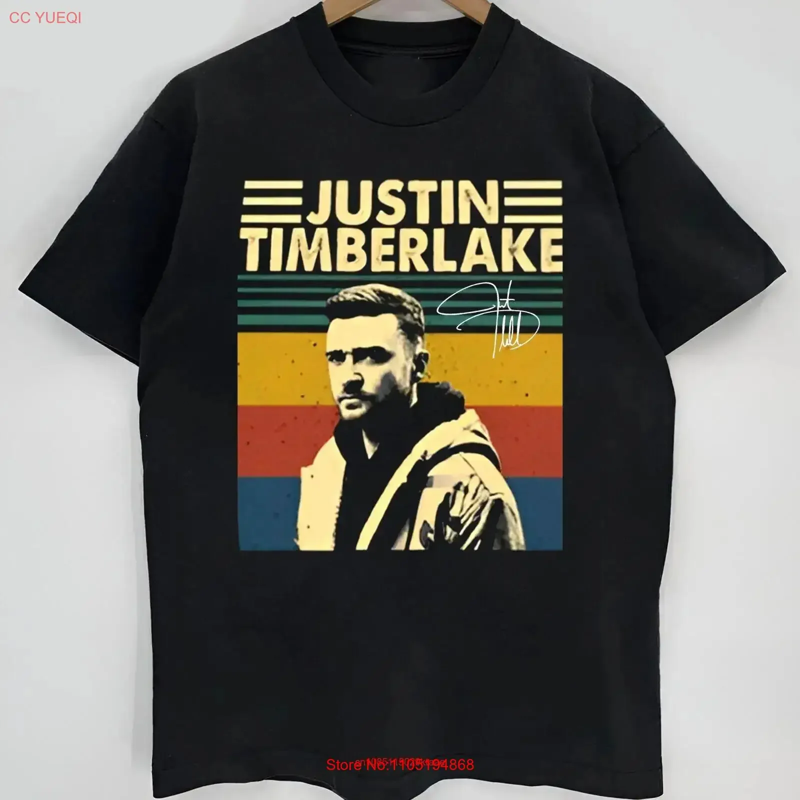 New Justin Timberlake My Love Black S 2345XL T Shirt P1537 vintage Washed Stylish Stretched Slightly Top For Everyday Wear