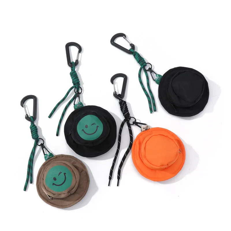 

Fisherman Hat Mini Pouch with Fashion Strap-Portable Hookable Organizer for Coins/Makeup/Earbuds (Multi-use Hanging Storage Bag)