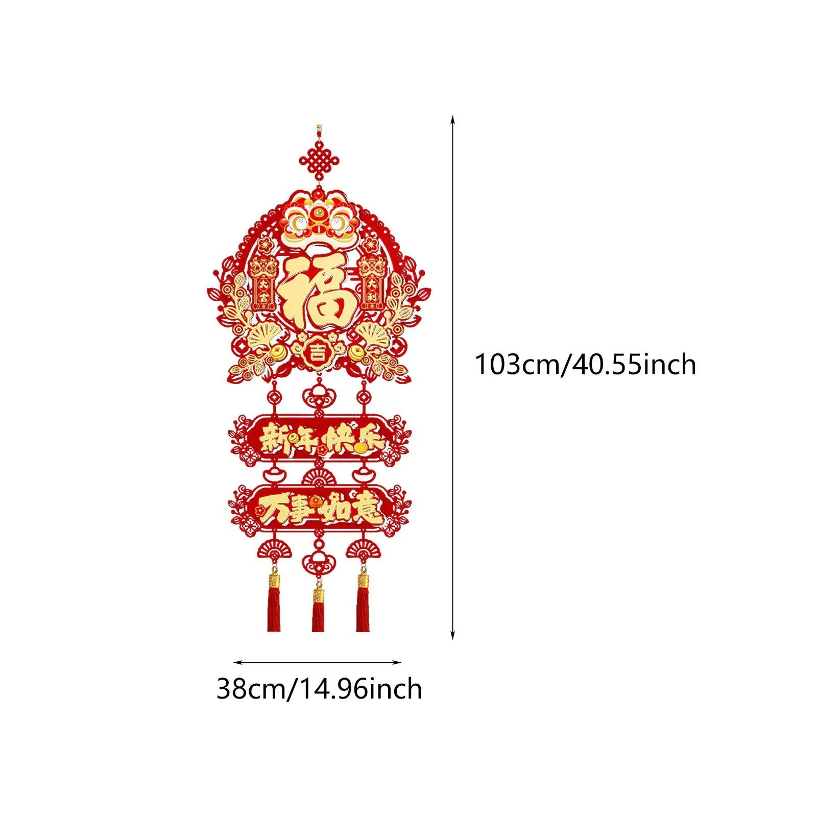 Décoration du nouvel an chinois 2025, pendentif suspendu, ornement traditionnel