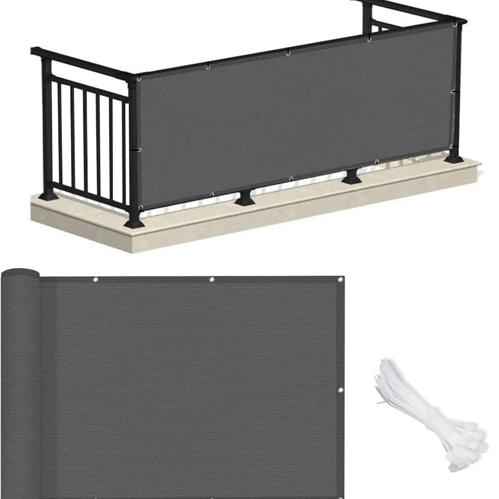 Protección UV pantallas de privacidad al aire libre rectángulo cuadrado jardín porche piscina decoración balcón cubierta de pantalla de privacidad con ojales