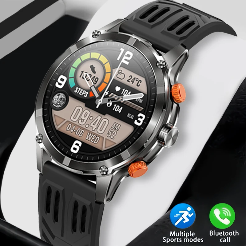 

New Men's Smartwatch, Equipped With 530MAh Battery And Built-in Voice Assistant, Heart Rate Health Monitoring Smartwatch