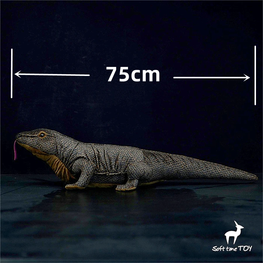 Komodo Dragon High Fidelity Anime Cute Plushie Iguana Gaint Lizard Plush Toys Lifelike Animals Simulation Stuffed Doll Kawai Toy