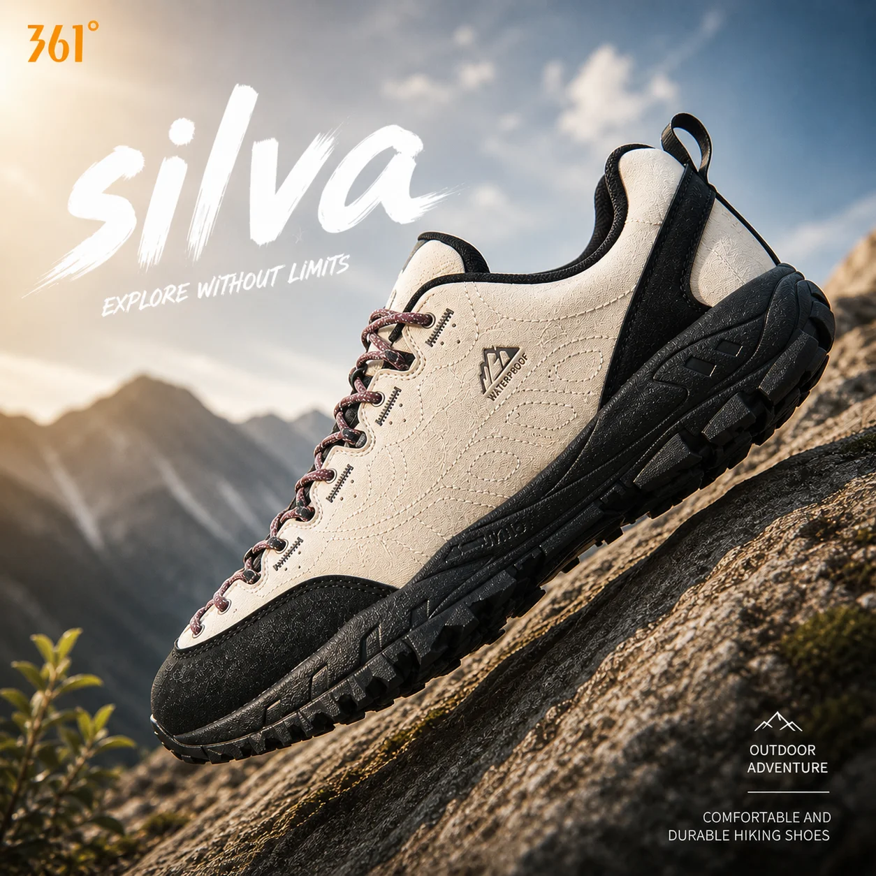Image of 361 Degrees Silva Herren Outdoor-Wanderschuhe, weich, leicht, atmungsaktiv, verschleißfest, Gummi, rutschfest, Herren-Sneaker 672633306