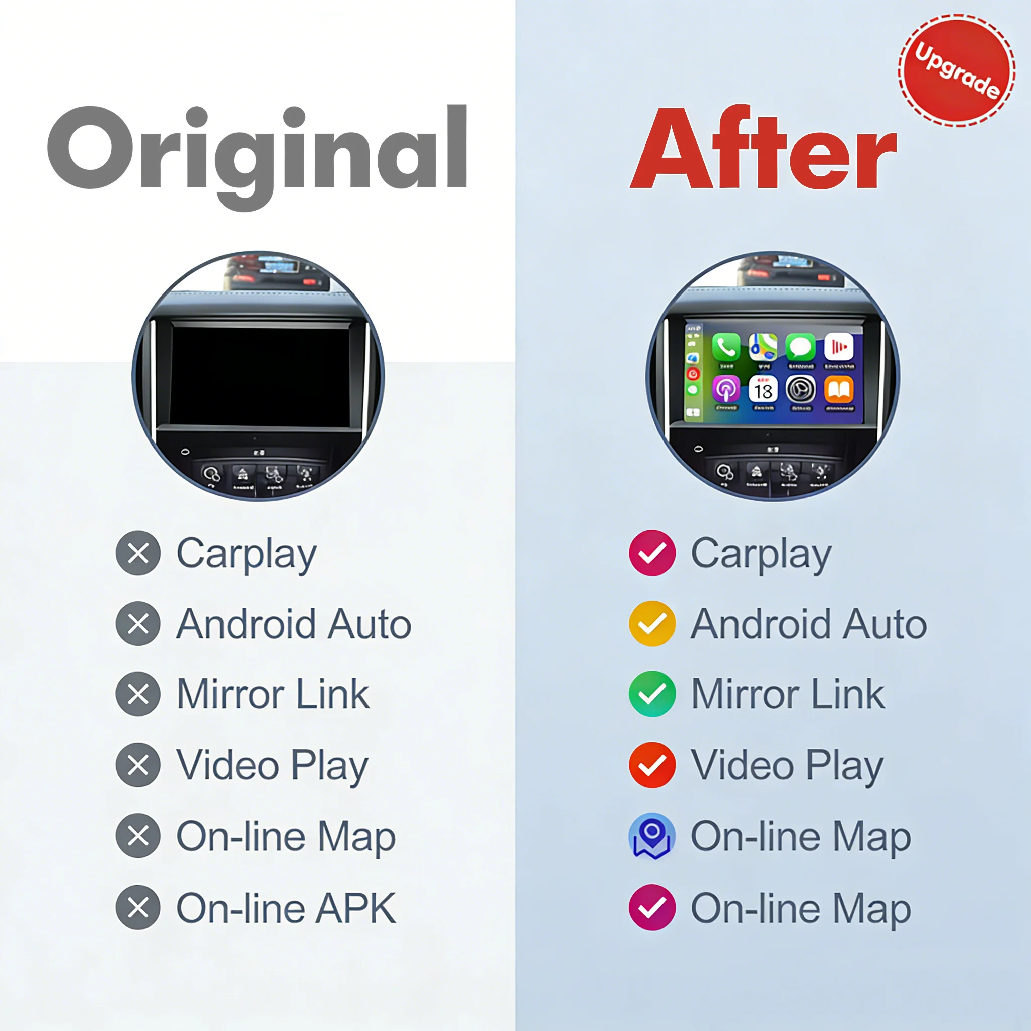 AUTOTOP Kabelloses CarPlay Android für BMW NBT CIC EVO 1 2 3 4 5 Serie X1 X3 X4 X5 X6 F56 F15 F16 F25 F26 F48 F10 F22 F20 F30 E60 – Detail 5