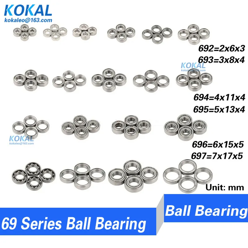 [69] deep groove stainless steel 1080095ZZ S695-2Z S695 692 693 694 696 697 BALL bearing steel cabinet minisized ball bearing