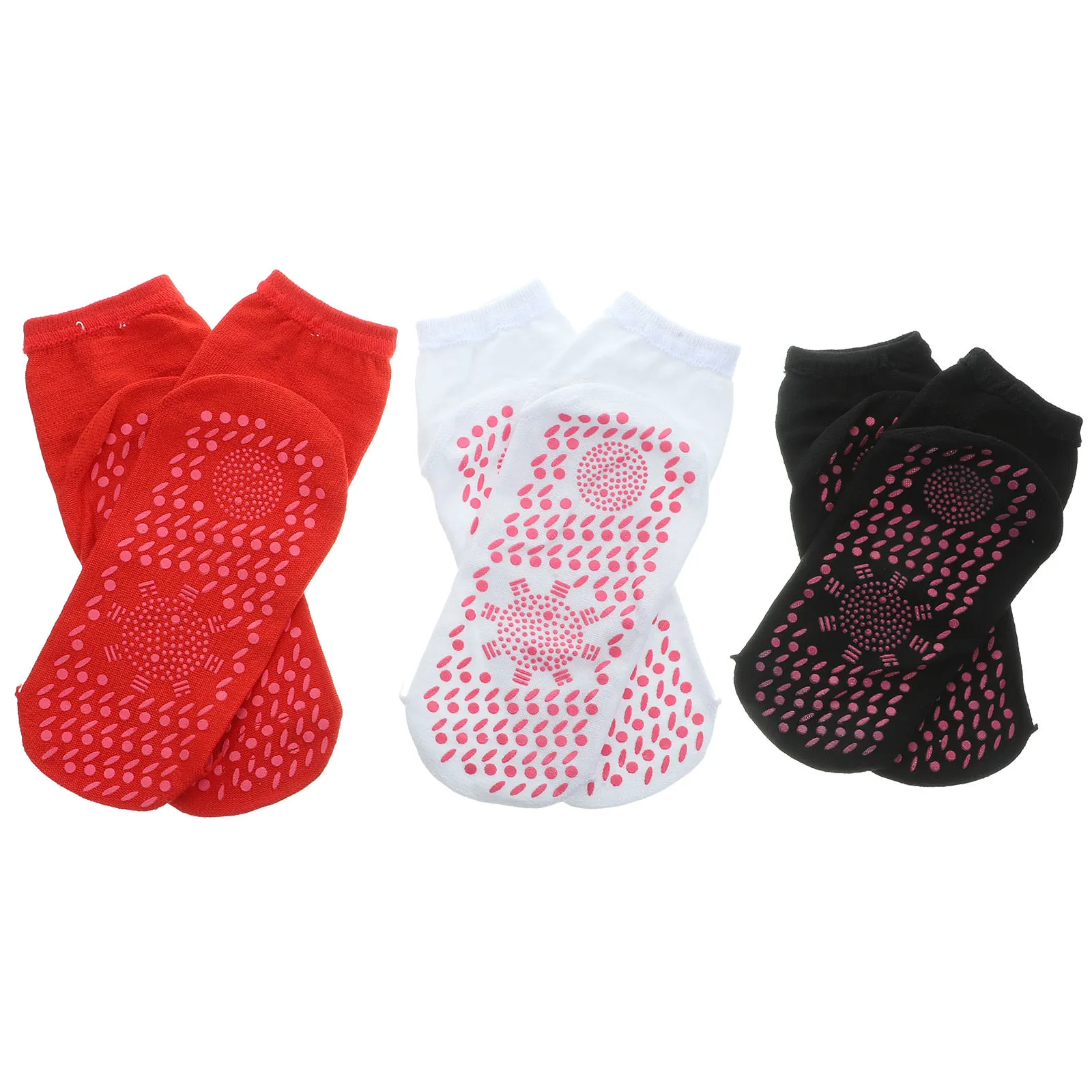 

3 Pairs Self Heating Warm Socks Winter Men Unisex Tourmaline Cotton Boot Anti Freezing Breathable Mid Tube Comfortable Camping