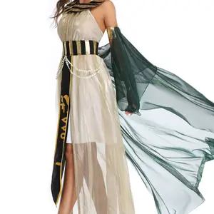 Ägyptische Pharao -Königin Griechische Göttin Halloween Kostüm, Bühnenbildungskostüm, Cos Performance Kostüm 11 Hauptverkaufsbad Griega - №8