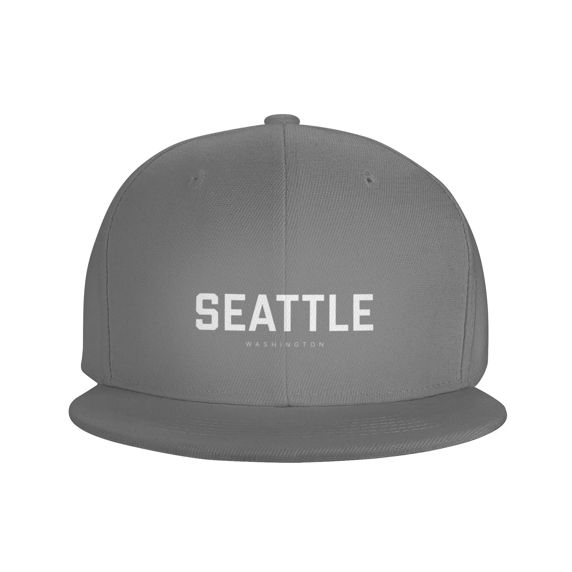Fashion Seattle  Washington Flat Brim Sun Hat  Simple Versatile Men's Summer Cap