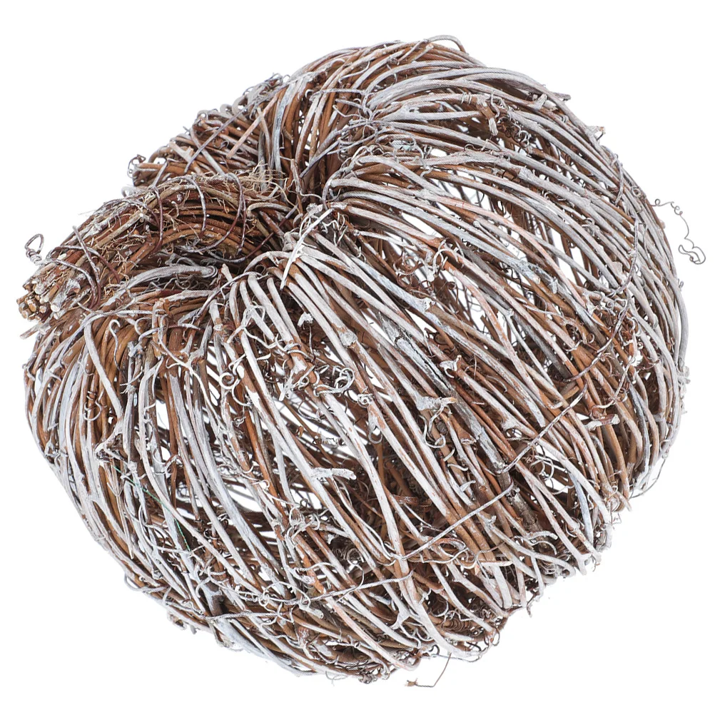

Rattan Pumpkin Decorative Woven Pumpkin Desktop Ornament Halloween Party Thanksgiving Home Festive Tabletop Style