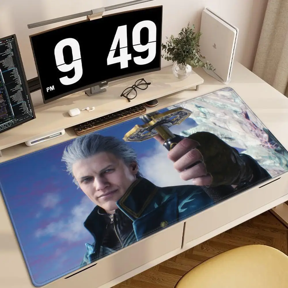 Devil May Cry Mouse Pad Dante Vergil Large XXL Mousepad Computer Keyboard Padding HD Printing Anime Gaming Accessories Desk Mat