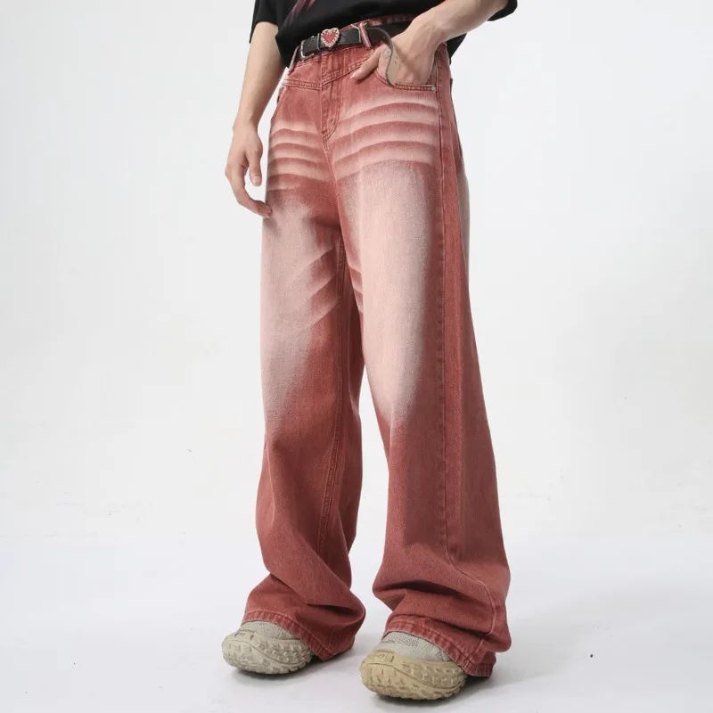 HKSH صيف جديد الرجال المد التصميم الأصلي شارع العليا نمط الشباب الموضة الأمريكية العصرية عادية مستقيم غسلها الجينز Ins HK5444 #4